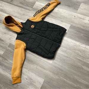 Timberland Boys Hybrid Puffer Hooded Jacket, Sz M (10-12)